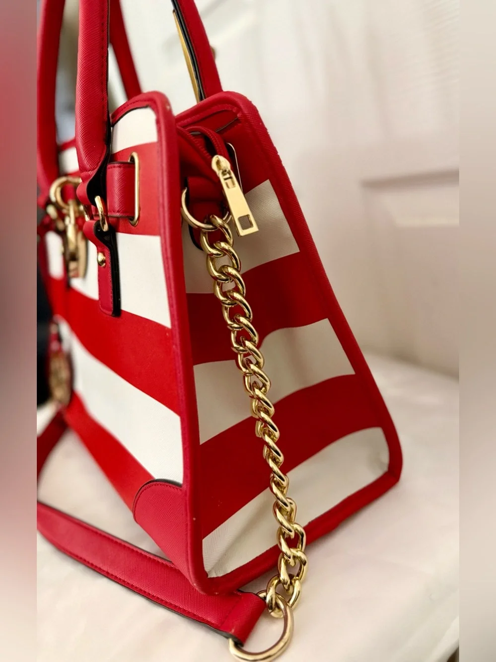 NWOT - Dasein Striped Structured Satchel